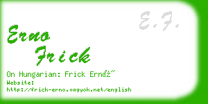 erno frick business card